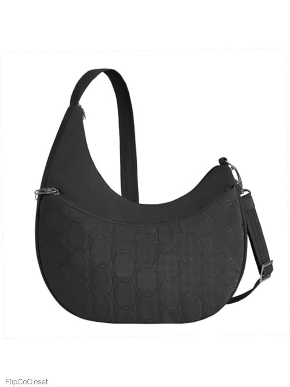 Anti-Theft Asymmetric Hobo Crossbody Bag Nylon RFID Travel Purse